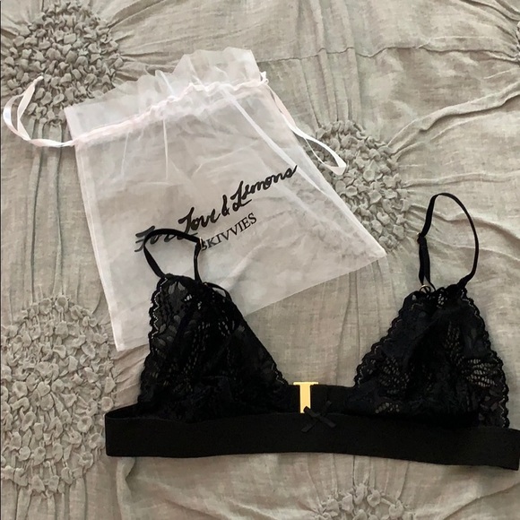 For Love And Lemons Other - FOR-LOVE-LEMONS-SKIVVIES-BRALETTE-BLACK-SIZE-XS-S